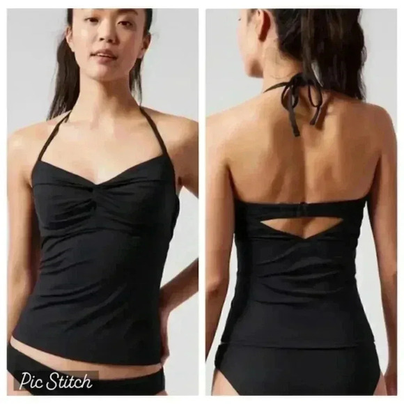 Athleta Other - NWT Athleta Black Hampton Bra Cup Tankini Top Sz. 38 B/C Swim Beach Classic $89